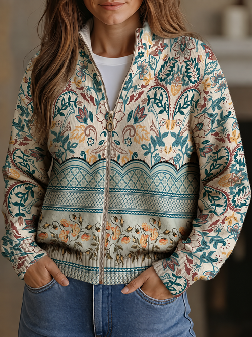 Annika - Cardigan mit Vintage-Blumenmuster