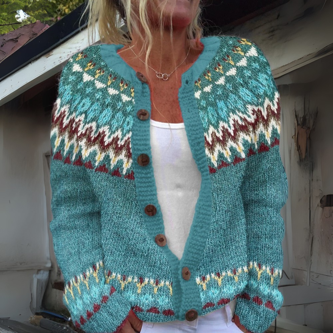 Lova - Fair-Isle-Strickjacke