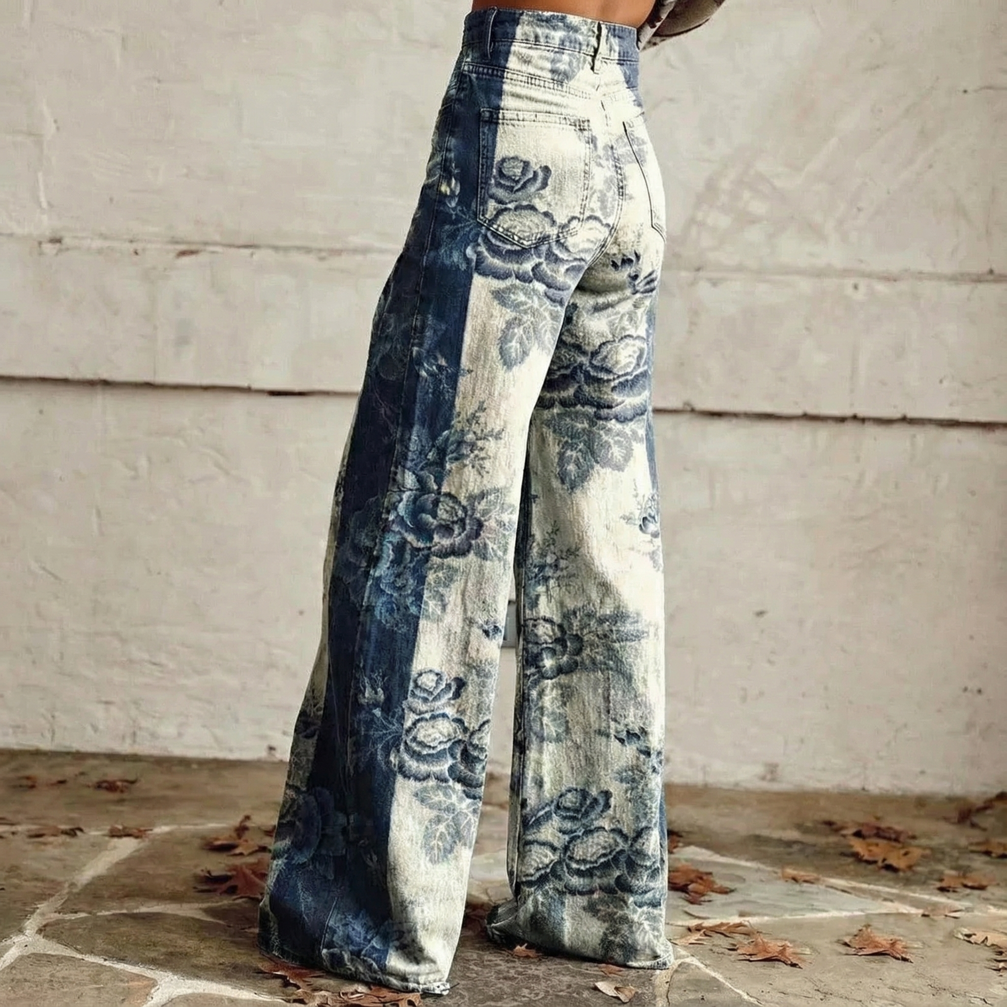 Julia - Zweifarbige Boho-Hose