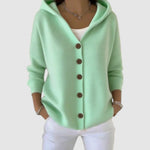 Yvonne | Damen Baumwollcardigan - Grün