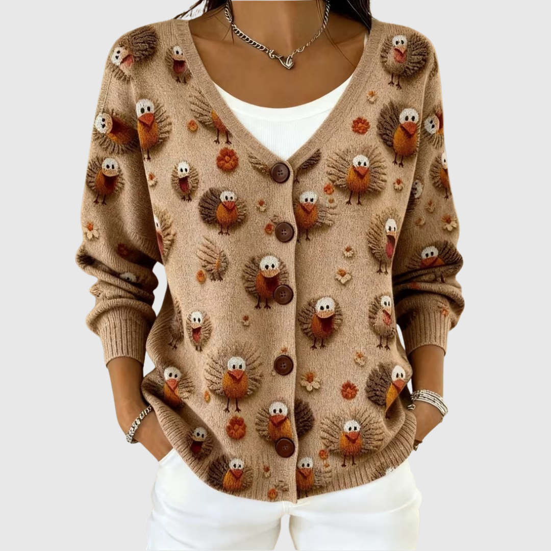 Manuela | Knopf-Strickjacke