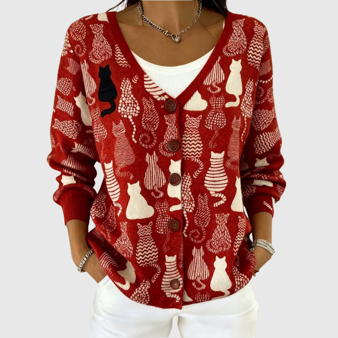 Michaela | Strickjacke mit Knopfleiste