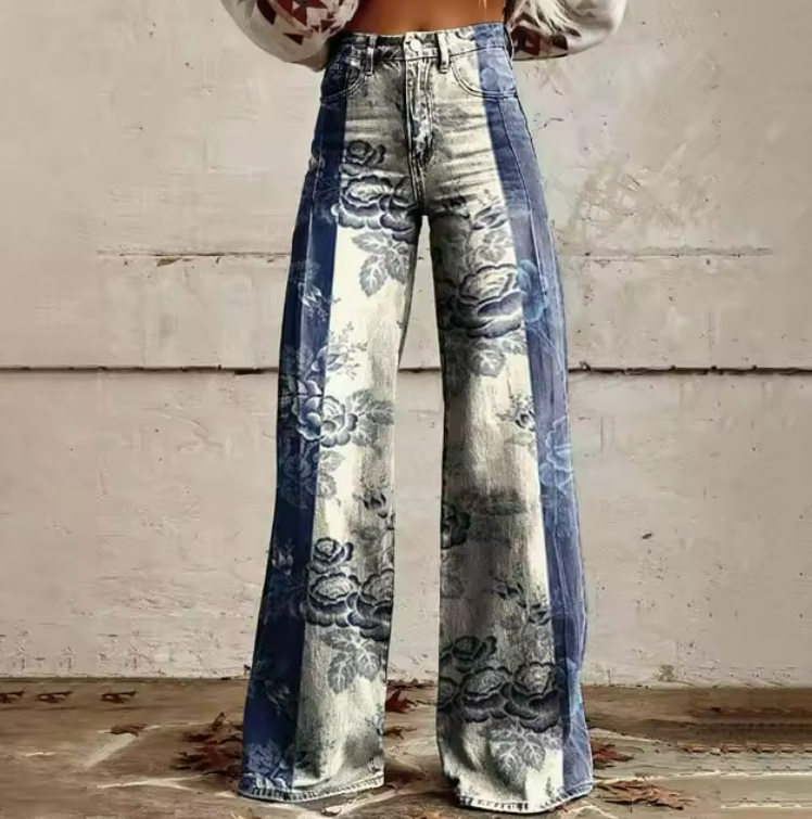 Julia - Zweifarbige Boho-Hose