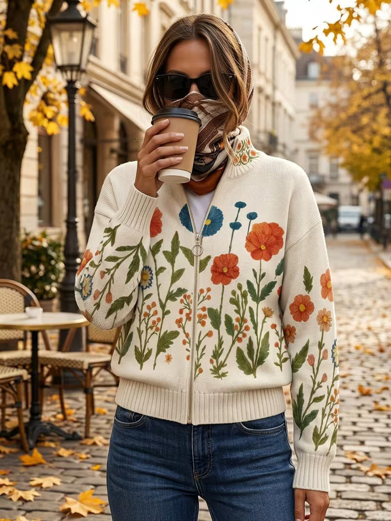 Leonie - Cardigan mit Wildblumen-Muster