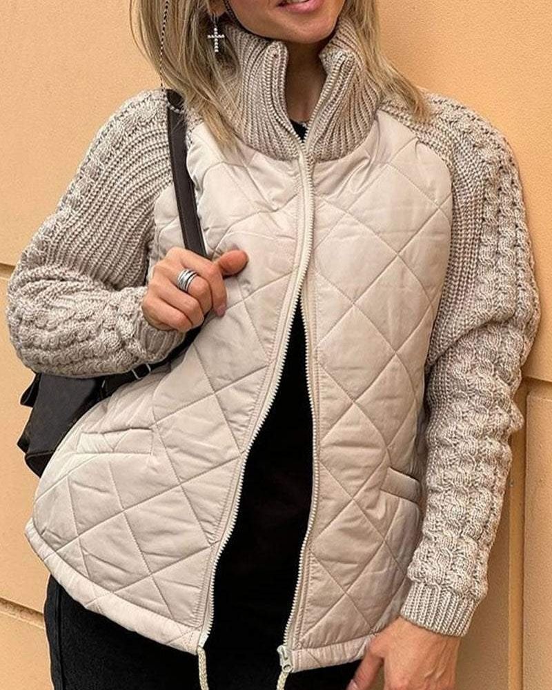 Michaela - Kuschelige Strickjacke - Beige
