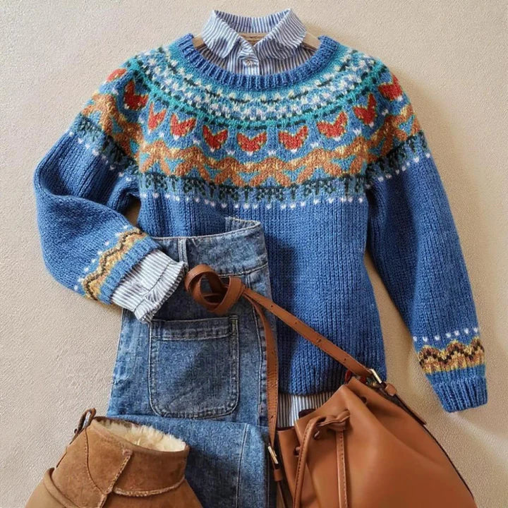 Velvo - Klassischer Vintage-Strickpullover