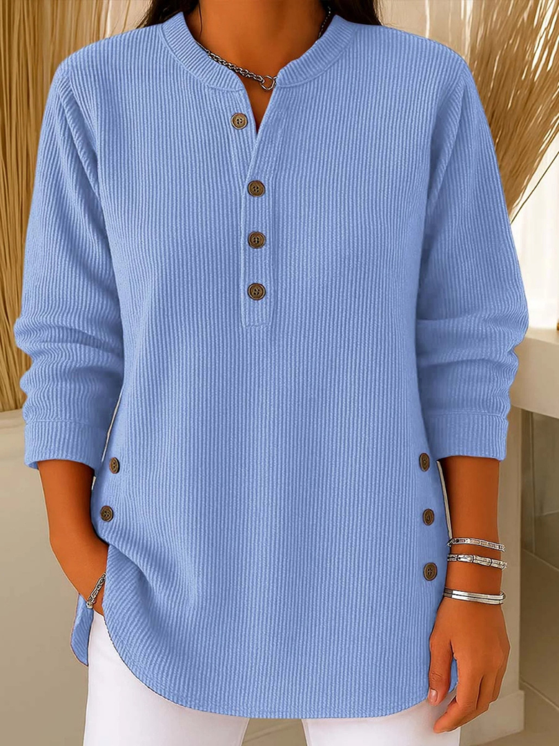 Kerstin - Pullover mit Rundhalsausschnitt in Blau