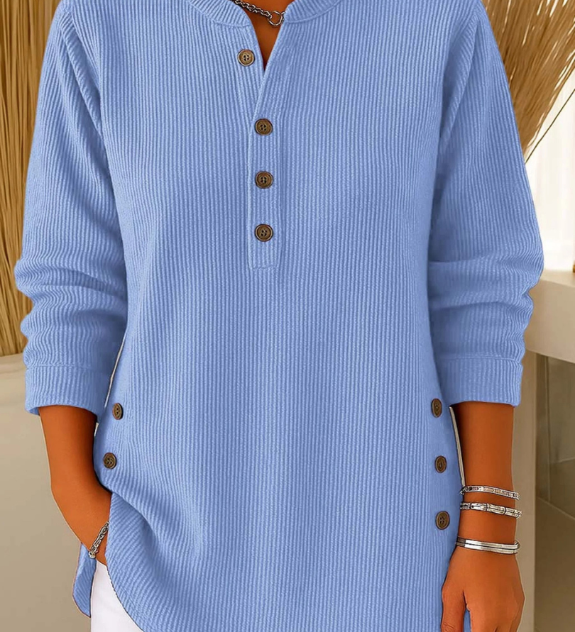 Kerstin - Pullover mit Rundhalsausschnitt in Blau