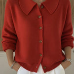 Tanja - Klassische Strickjacke in Rot