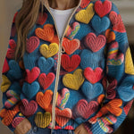 Carla - Cardigan mit Herzchen-Muster