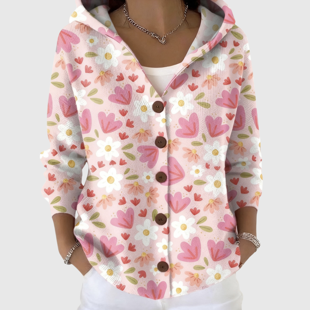 Alexandra | Strickjacke mit Kapuze