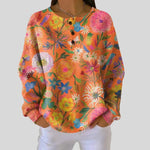 Katharina - Pullover mit buntem Blumen-Print