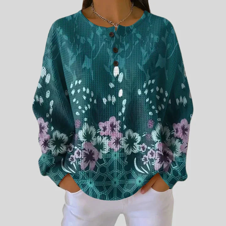 Andrea - Pullover mit buntem Blumenmuster