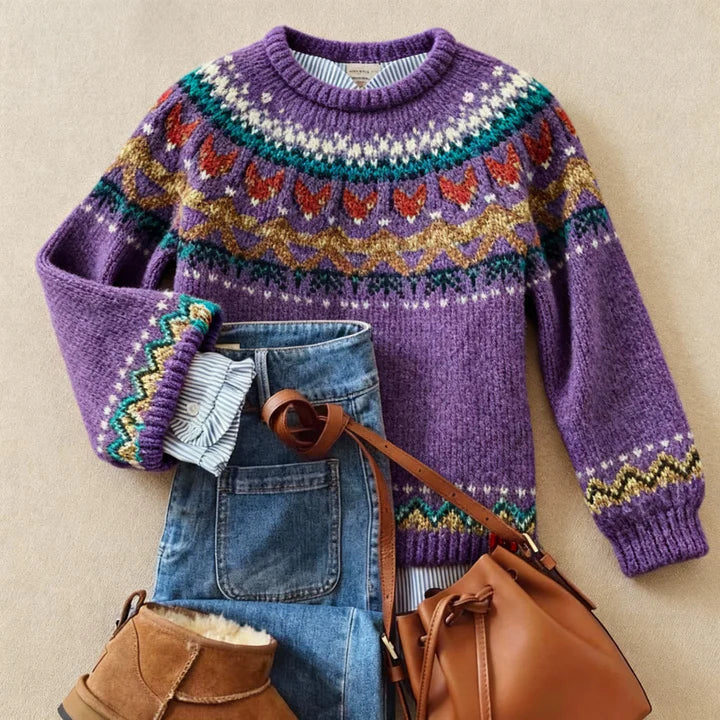 Solva - Klassischer Vintage-Strickpullover