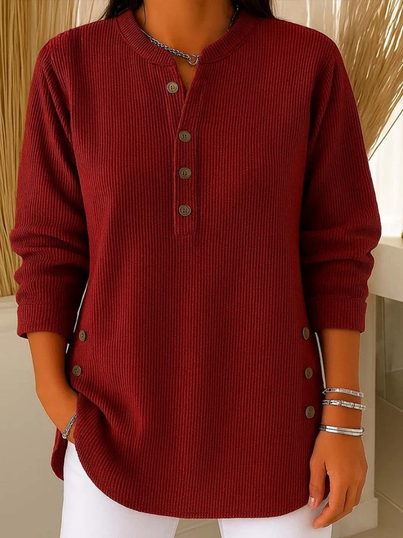 Kerstin - Pullover mit Rundhalsausschnitt in Rot