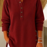 Kerstin - Pullover mit Rundhalsausschnitt in Rot
