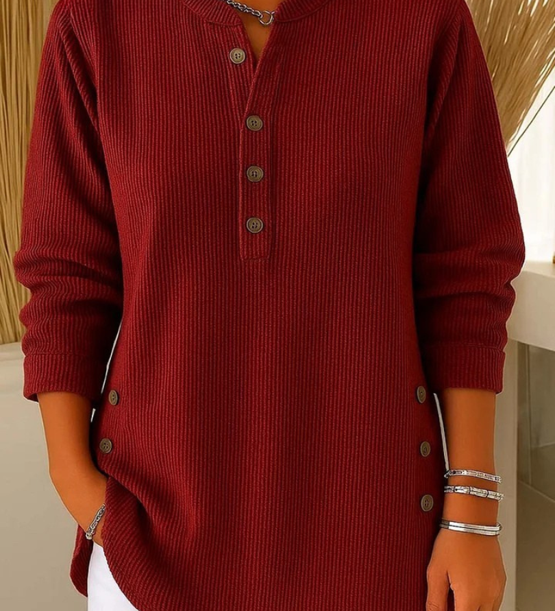 Kerstin - Pullover mit Rundhalsausschnitt in Rot