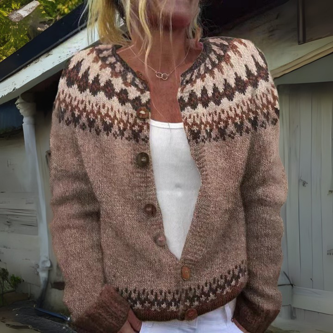 Oona - Folk-Strickjacke