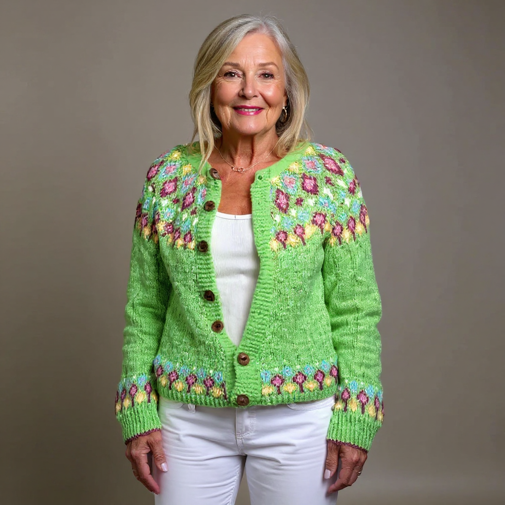 Silje - Nordische Strickjacke
