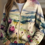Liana - Cardigan mit Aquarell-Motiv