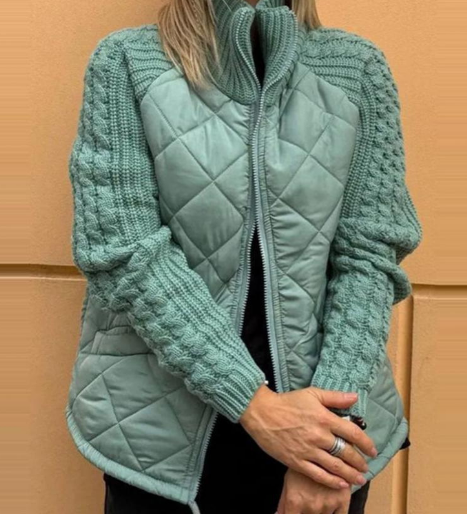 Michaela - Kuschelige Strickjacke - Mintgrün
