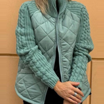 Michaela - Kuschelige Strickjacke - Mintgrün