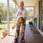 Katja - Weite Boho-Hose in Erdtönen
