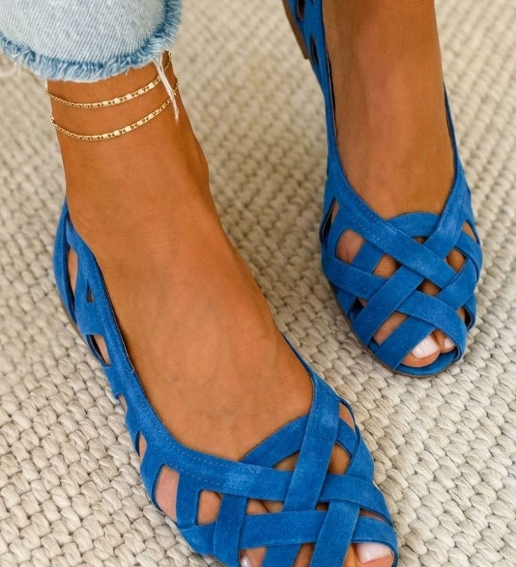 Anna - Lebhafte geflochtene Sommersandalen