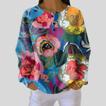 Bettina - Pullover mit bunten Blumen