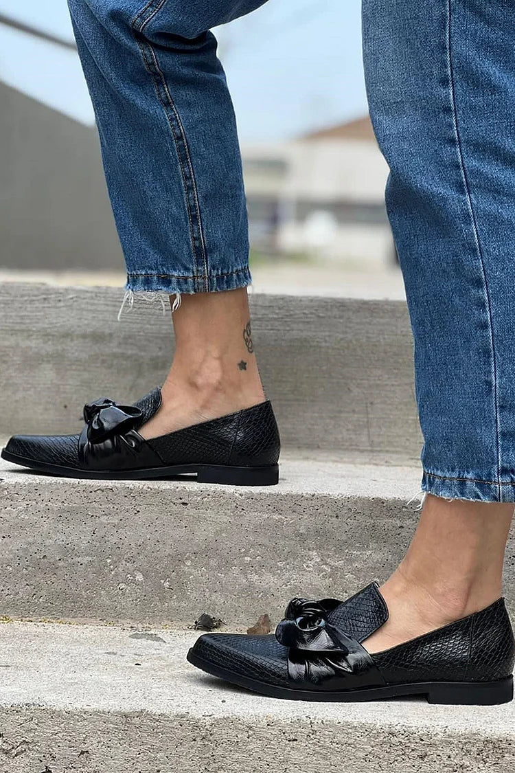 Charlotte - Elegante Mokassins mit Schleife