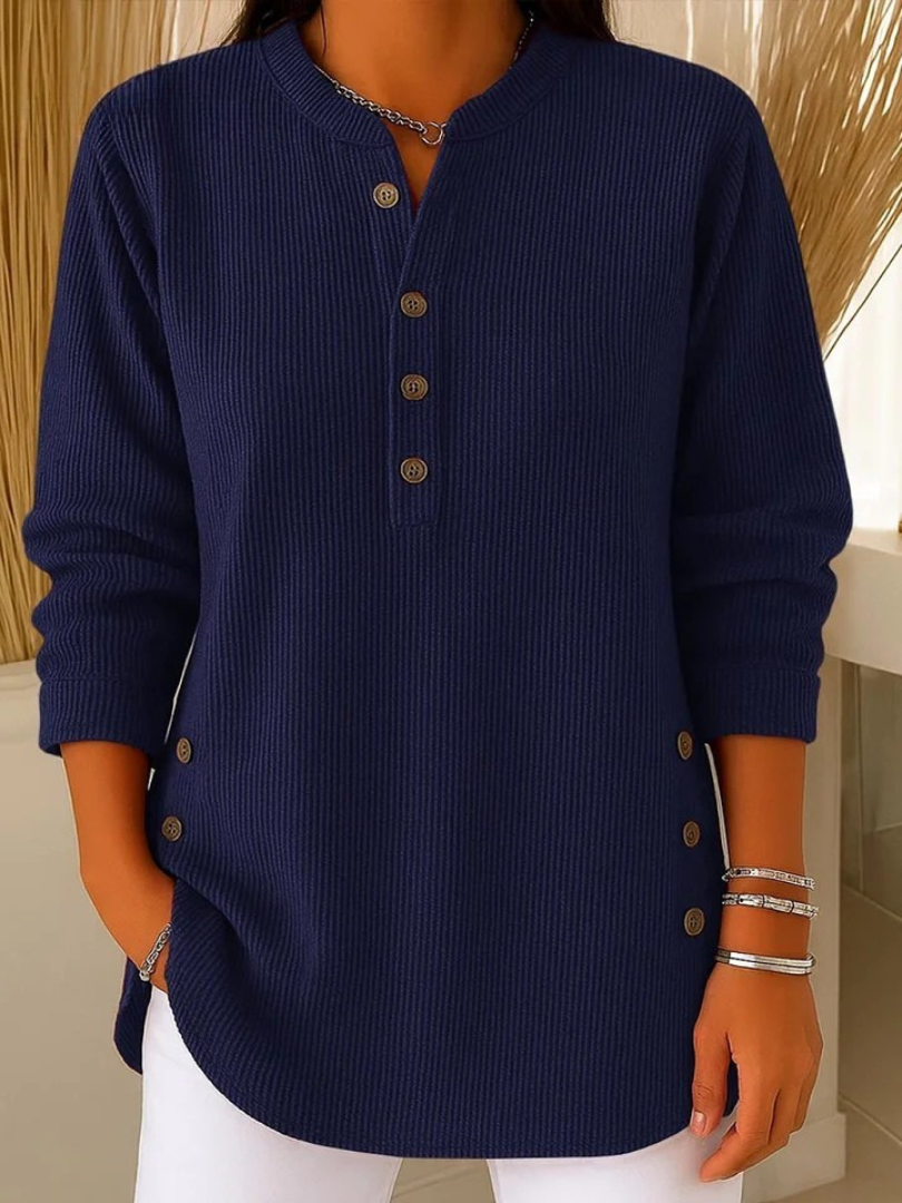 Kerstin - Pullover mit Rundhalsausschnitt in Marineblau