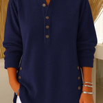 Kerstin - Pullover mit Rundhalsausschnitt in Marineblau