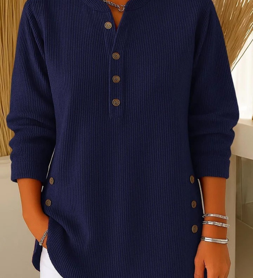 Kerstin - Pullover mit Rundhalsausschnitt in Marineblau