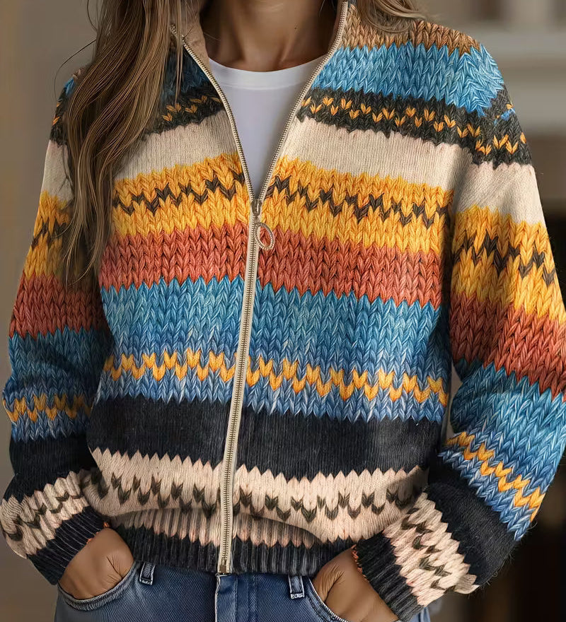 Sofia - Cardigan im Zickzack-Design