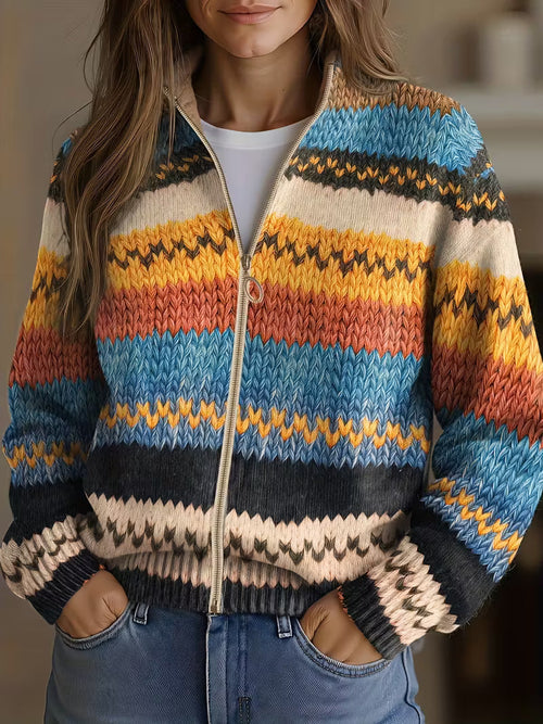 Sofia - Cardigan im Zickzack-Design