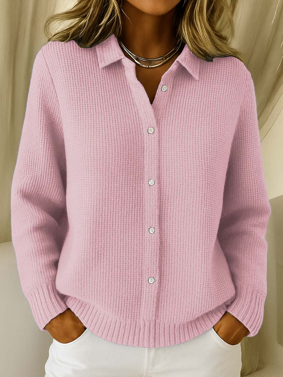Simone - Elegante Strickjacke in Rosa
