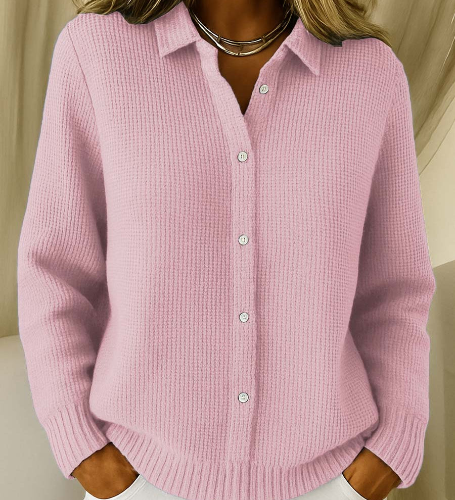 Simone - Elegante Strickjacke in Rosa