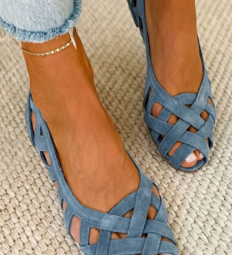 Anna - Lebhafte geflochtene Sommersandalen