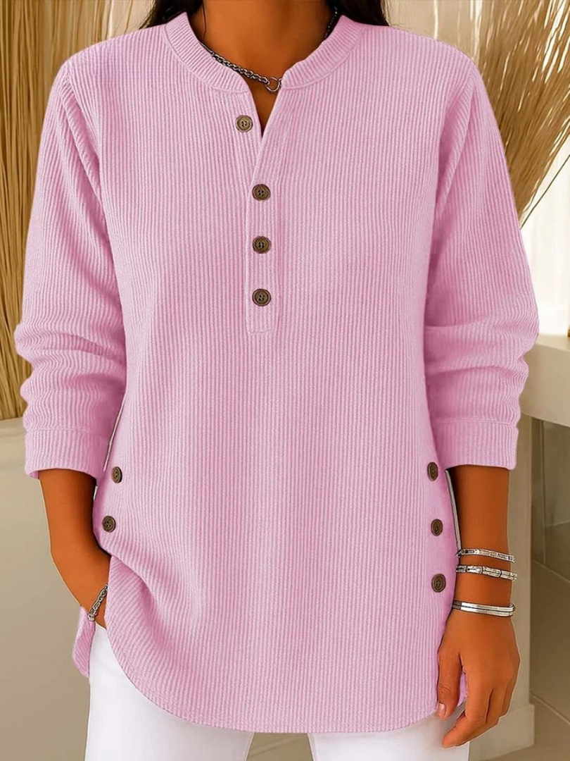 Kerstin - Pullover mit Rundhalsausschnitt in Rosa