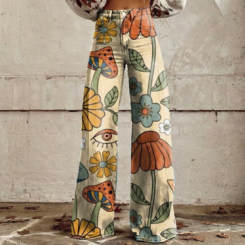 Heike - Weite Hose im Boho-Stil