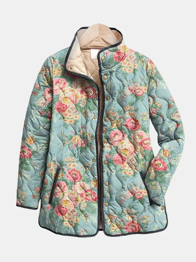 Ivela - Gesteppte Jacke mit Blumendruck