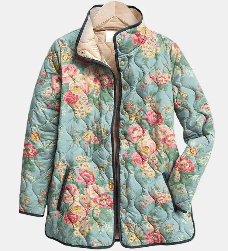 Ivela - Gesteppte Jacke mit Blumendruck