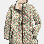 Camille - Gesteppte Jacke mit Vintage-Blumen-Kunstdruck