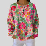 Kerstin - Weicher Pullover mit bunten Blumen