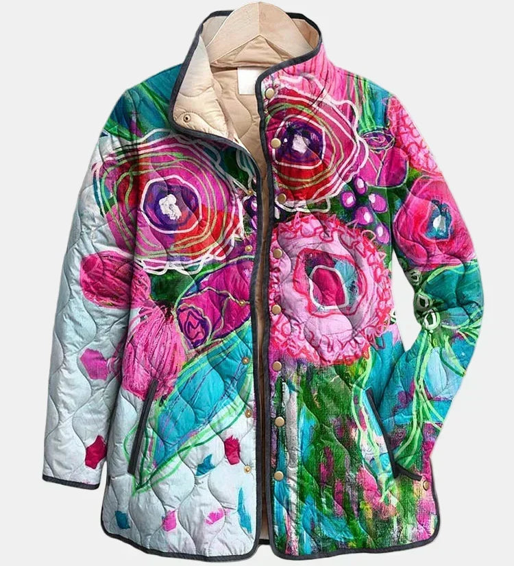 Ivelda - Gesteppte Jacke mit Blumenmuster