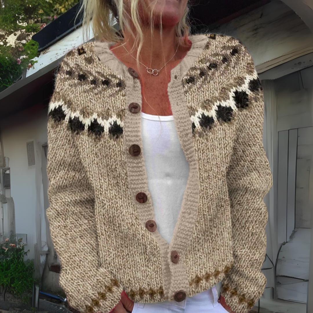 Kaja - Folk-Strickjacke