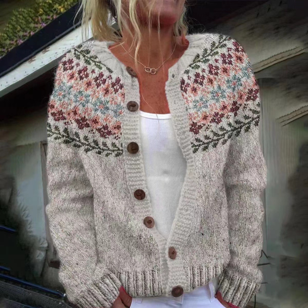 Kaia - Nordische Strickjacke