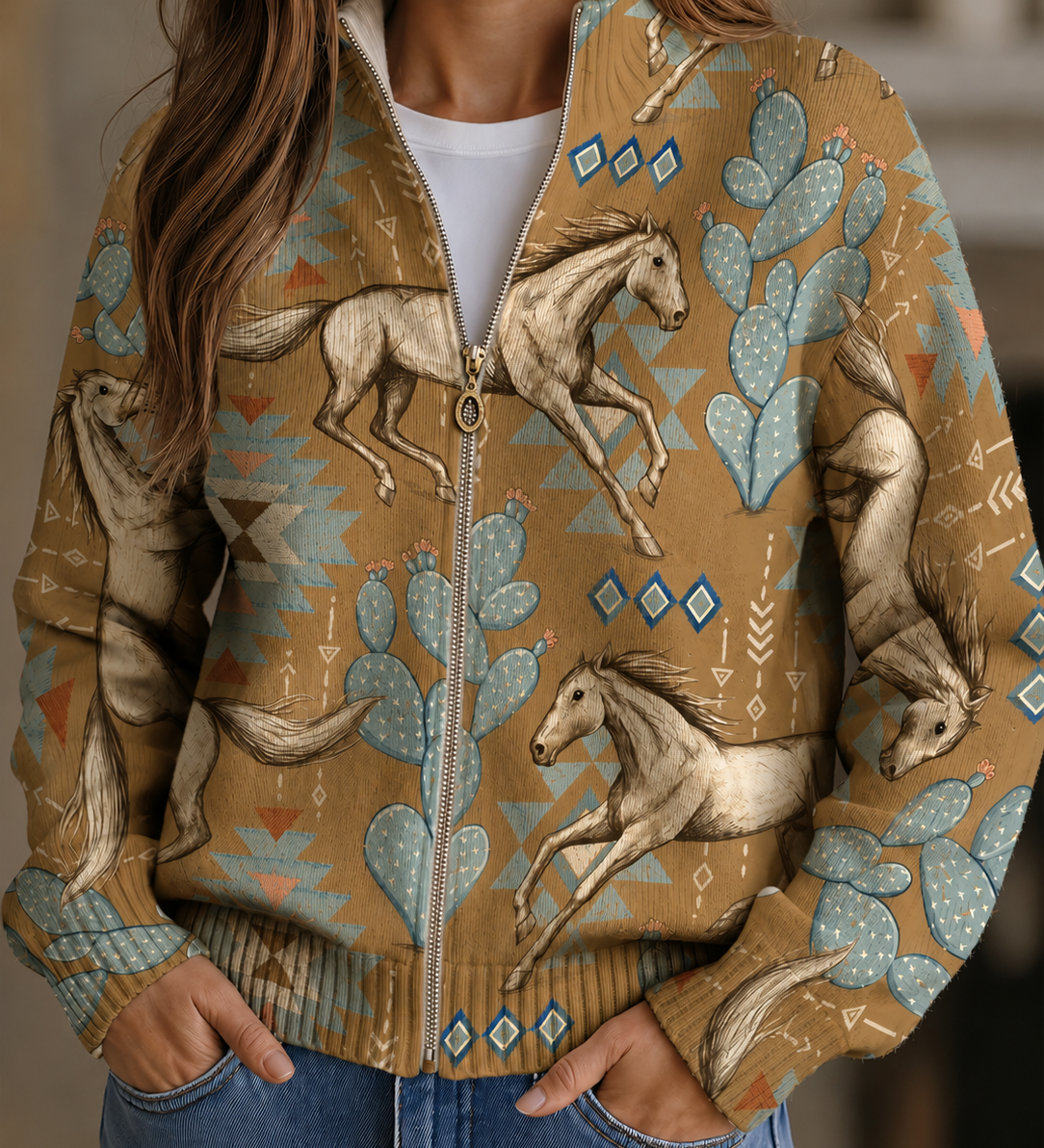 Rieke - Cardigan mit Blüten-Muster