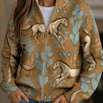 Rieke - Cardigan mit Blüten-Muster