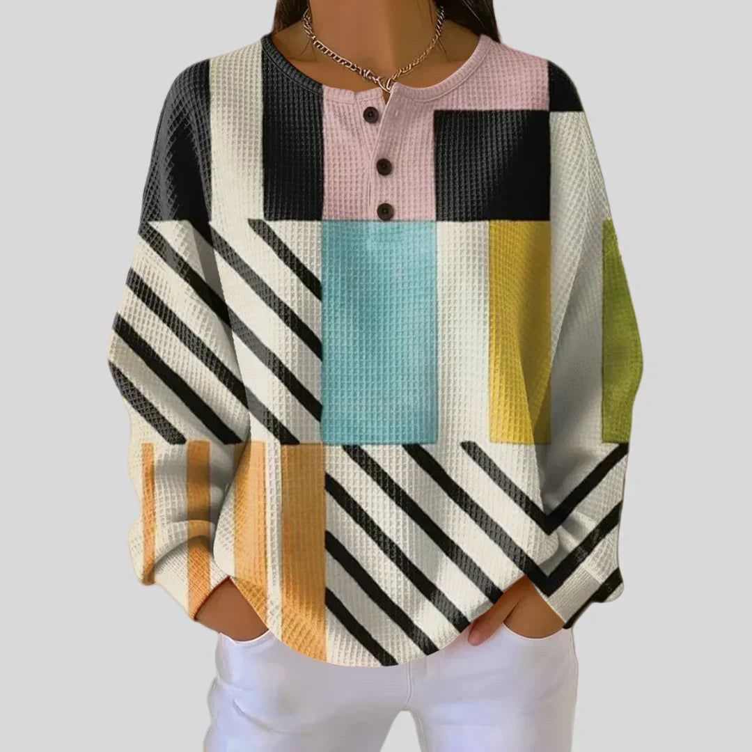 Yvonne - Pullover mit buntem Karo-Muster